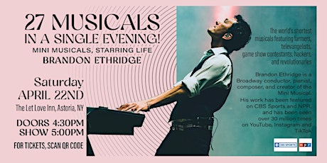 27 MUSICALS IN A SINGLE EVENING! --- Mini Musicals, starring Life