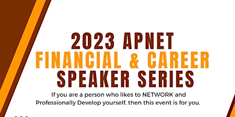 APNET Financial & Career Speaker Series primary image