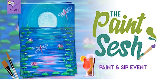 Paint and Sip in Downtown Riverside, CA – “Twilight Pond”