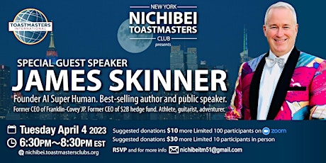 Special Guest Speaker Mr. James Skinner at Nichibei Toastmasters in Person