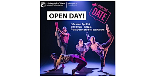 University of Malta Department of Dance Open Day - April 30, 2023