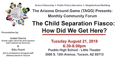 TAGG Monthly Forum - "The Child Separation Fiasco: How did we get here?" primary image