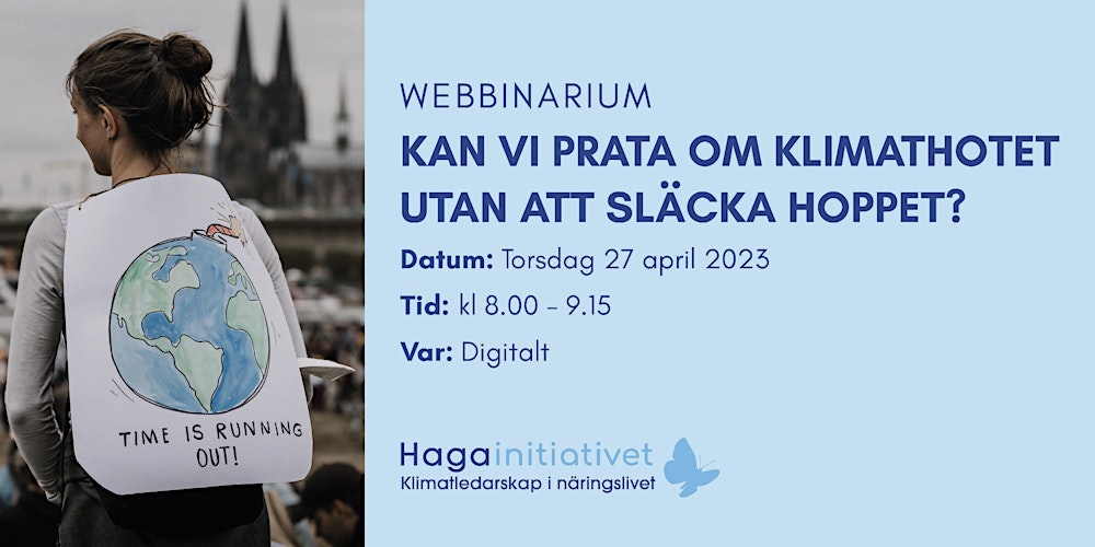 Webbinarium: Kan vi prata om klimathotet utan att släcka hoppet?