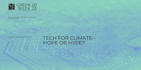 Tech for Climate: Hope or Hype?