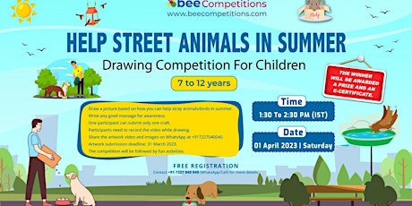 Help Street Animals In Summer Drawing Competition For Children