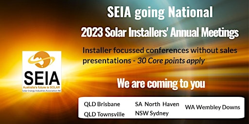 2023 SEIA Solar Installer Annual Conference - Hobart, TAS