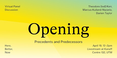 Opening: Precedents and Predecessors