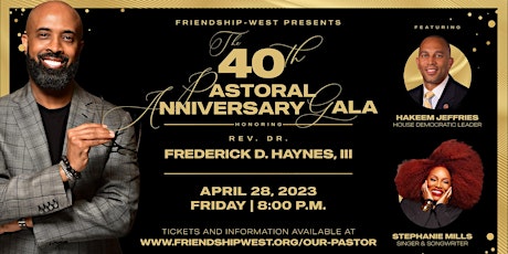 40th Pastoral Anniversary of Rev. Dr. Frederick D. Haynes III primary image
