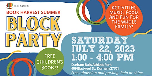 Book Harvest Summer Block Party primary image