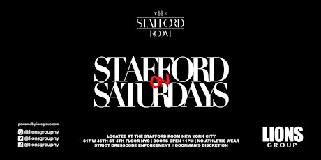 Stafford on Saturdays @ The Stafford Room