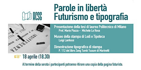 Image principale de Parole in libertà - Futurismo e tipografia