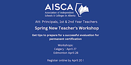 Edmonton New Teachers Workshop