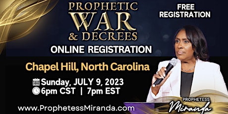 ONLINE: Free Prophetic War & Decree Zoom | Prophetess Miranda