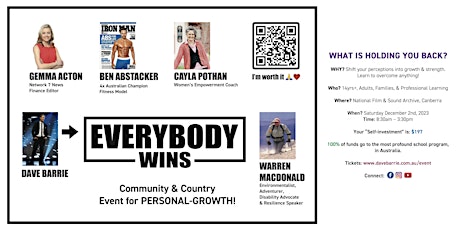 Community & Country Event for PERSONAL-GROWTH!