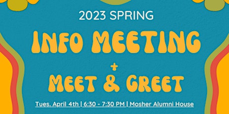 Weekly Meeting for 4/4: Spring Meet and Greet