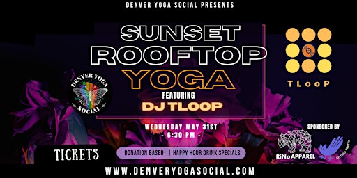 Sunset Skyline  Rooftop Yoga w/ Dj TLooP primary image