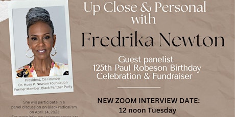 Up Close & Personal with Fredrika Newton- Huey P. Newton Foundation