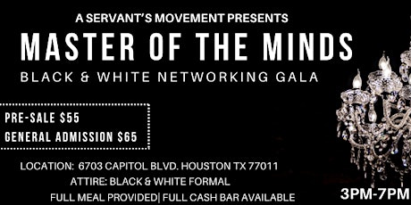 Master of the Minds Black and White Networking Gala