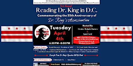 DCBHCC, UDC &  AACWM Presents: 3rd Annual Reading Dr. King in D.C.
