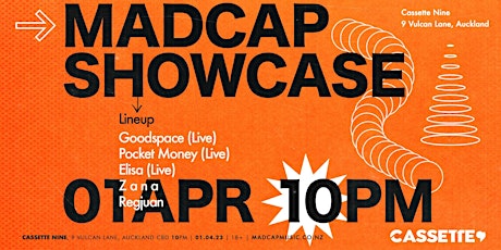 Imagem principal do evento Madcap Showcase: Club Ruby (live), Pocket Money (live), Elisa (live) & m8s