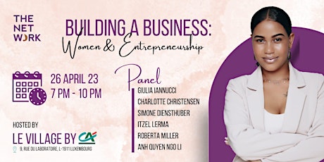 Primaire afbeelding van Women & Entrepreneurship - Building a Business