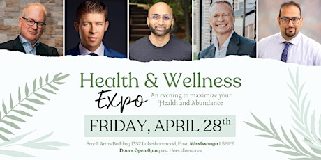 HEALTH AND WELLNESS EXPO an evening to maximize your Health and Abundance