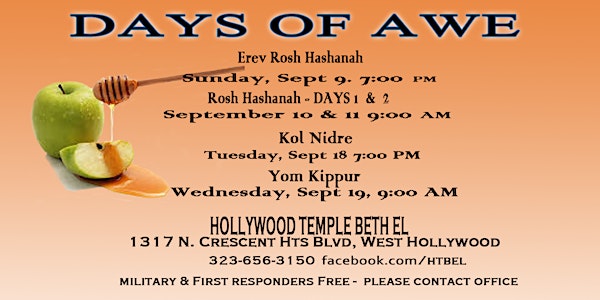 2018 - HIGH HOLY DAYS - 5779