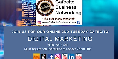 Online Business Networking - Cafecito 2nd Tuesday, June