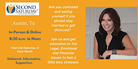 Austin Divorce Workshop -Second Saturday Divorce Workshop In-Person/Online