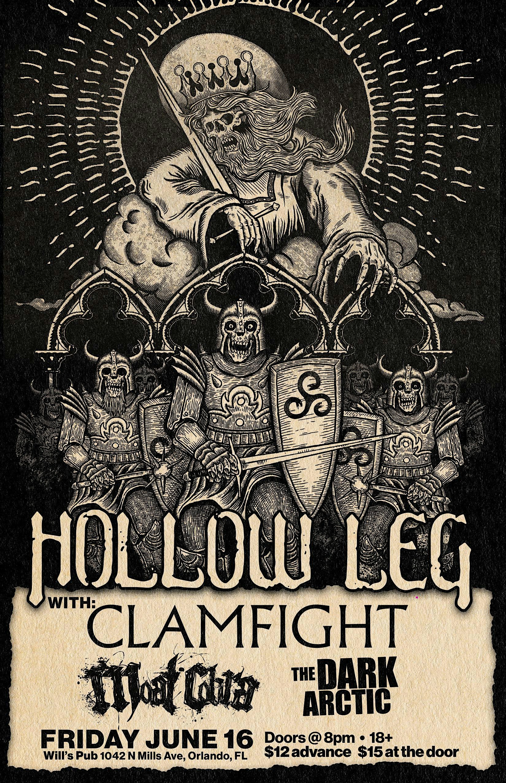 Hollow Leg, Clamfight, Moat Cobra, and The Dark Arctic in Orlando at Will's Pub