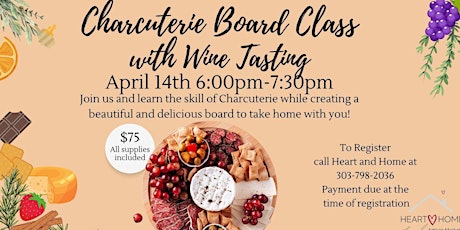 Charcuterie Board Making and Wine Tasting Event