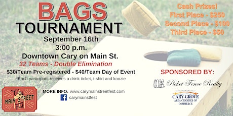 Primaire afbeelding van Bags Tournament at the Cary Main Street Fest