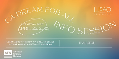 CA Dream for All Downpayment Assistance Info Session