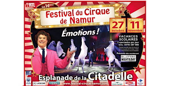 Festival du Cirque de Namur - Mercredi 31/10 14H