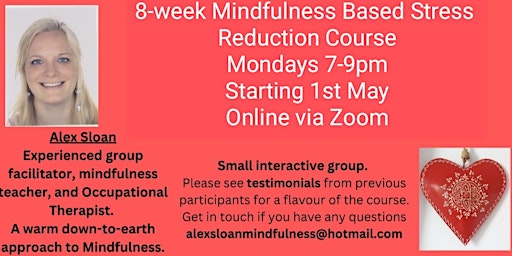Image principale de Mindfulness Based Stress Reduction Course 8 weeks