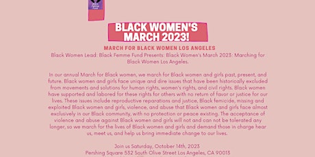 Black Women's March 2023!