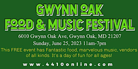 Gwynn Oak Food & Music Festival 2023