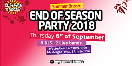 Primaire afbeelding van Summer Breeze End of season Party 2018