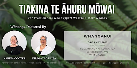 Tiakina Te Āhuru Mōwai - Whanganui primary image