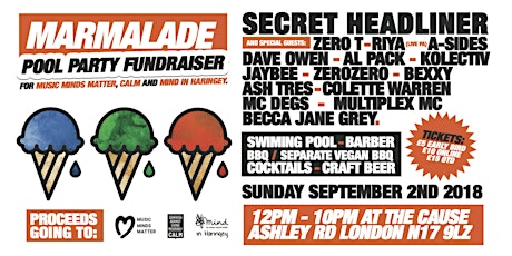 Marmalade Fundraiser: DnB Pool Party Ft. Riya (Live), Zero T, Degs & More primary image