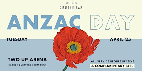 ANZAC Day | Cruise Bar primary image
