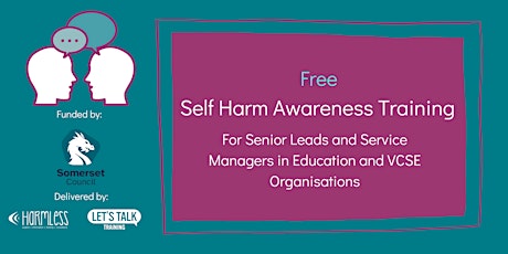 FREE Somerset - CYP Self Harm Awareness for Senior Leads & Service Managers