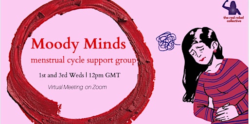 Moody Minds: online menstrual cycle support group for severe PMS & PMDD primary image