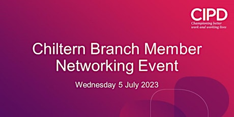 Chiltern Branch Member Networking Event primary image