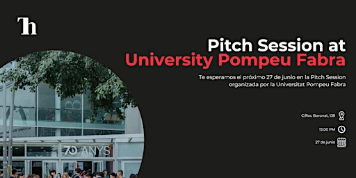 Imagen principal de Pitch Session at University Pompeu Fabra
