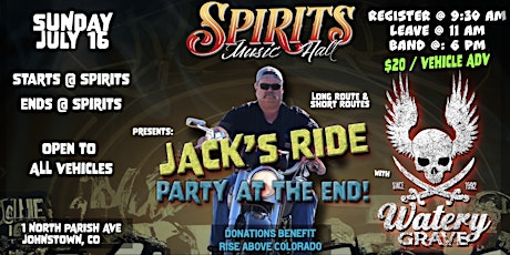 Jacks Ride - A Memorial Ride Benefit primary image