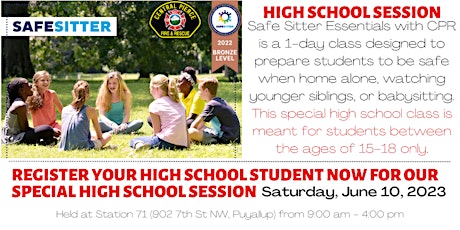 Safe Sitter Class - High School Students Only primary image