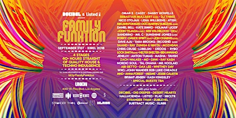 FAMILY FUNKTION : 60+ artists / 4 stages / 40+ hours straight of House and Techno primary image