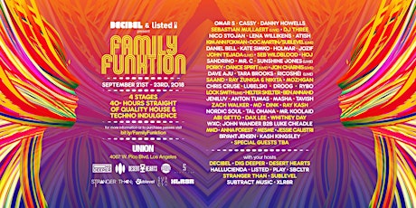 FAMILY FUNKTION : 60+ artists / 4 stages / 40+ hours straight of House and Techno  primary image