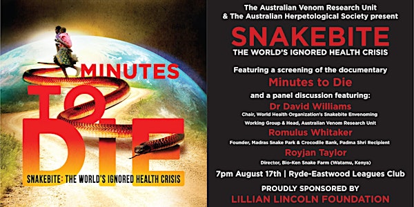 SNAKEBITE: THE WORLD’S IGNORED HEALTH CRISIS | Free event Sydney